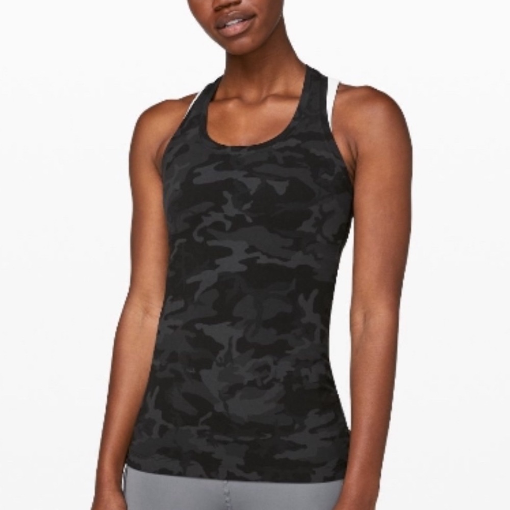 Lululemon - size 6 - Women's Black Camo Tank Top - Racerback